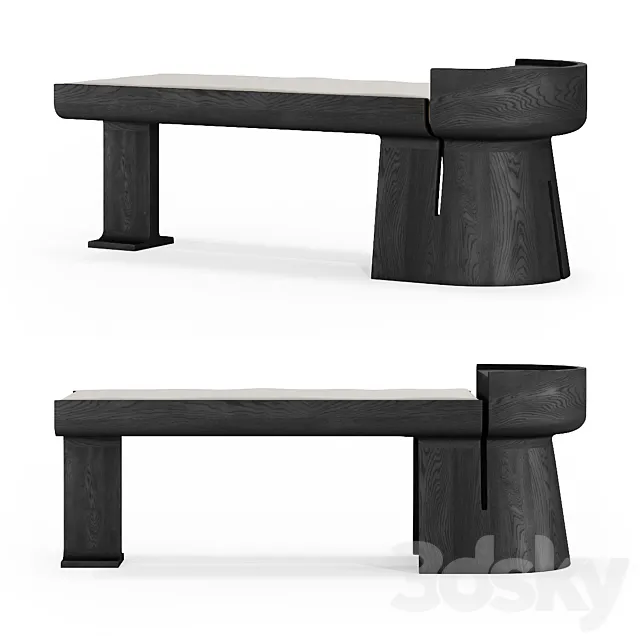 Daybed _ Atelier Pendhapa - bench Lecorce 3DModel