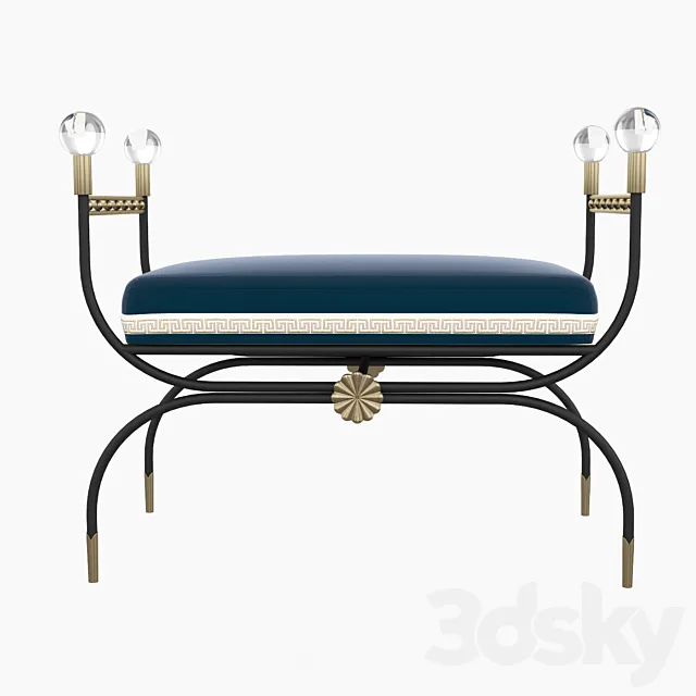 Daybed Rider Campaign Bench 3DModel