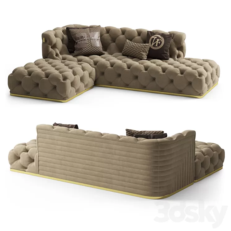 Daybed Vittoria Frigerio Caracciolo 3D Model Free