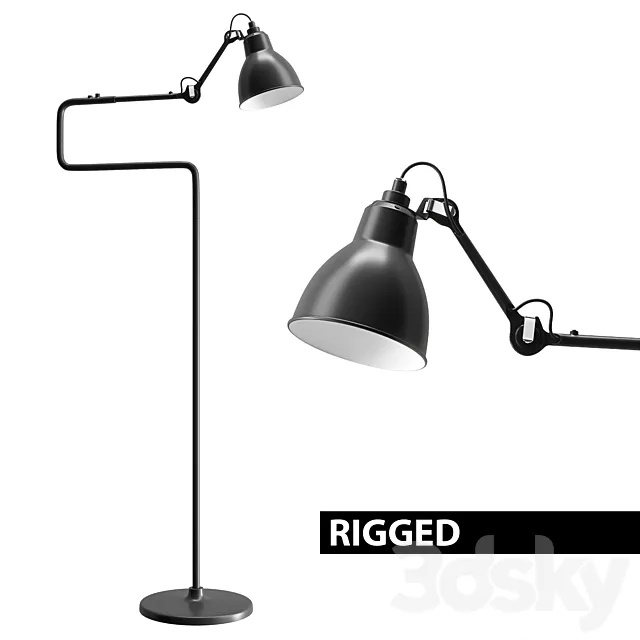 DCW Editions Lampe Gras N°411 _ Rigged 3DModel
