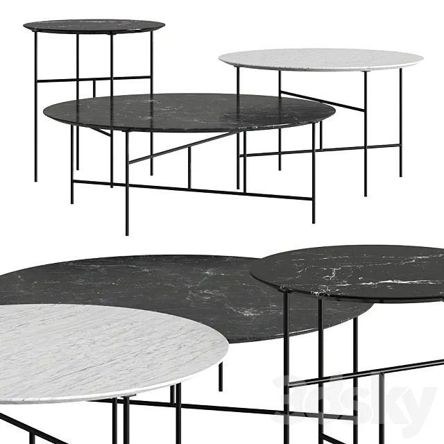 De Padova Sen Coffee Tables 3D Model