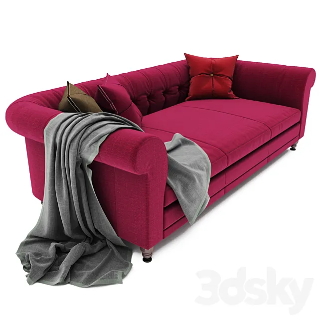 DE PADOVACHESTERFIELDTufted sofa 3D Model