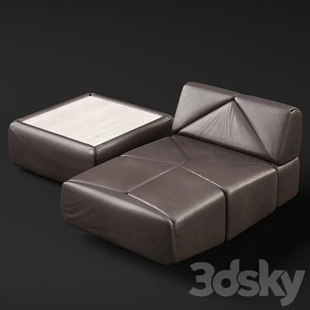 De Sede 88 daybed and table 3DModel