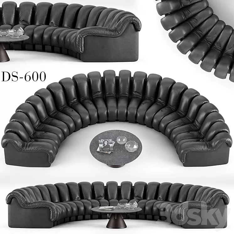 De Sede DS 600 Sofa 2 3D Model