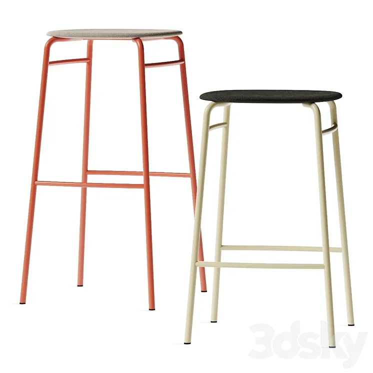 De Vorm Twist Pet Bar Stools 3D Model Free