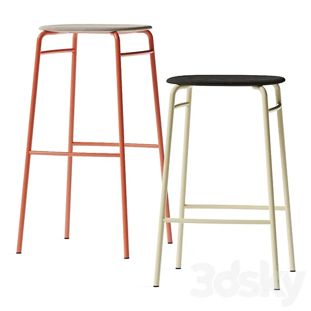 De Vorm Twist Pet Bar Stools 3DModel