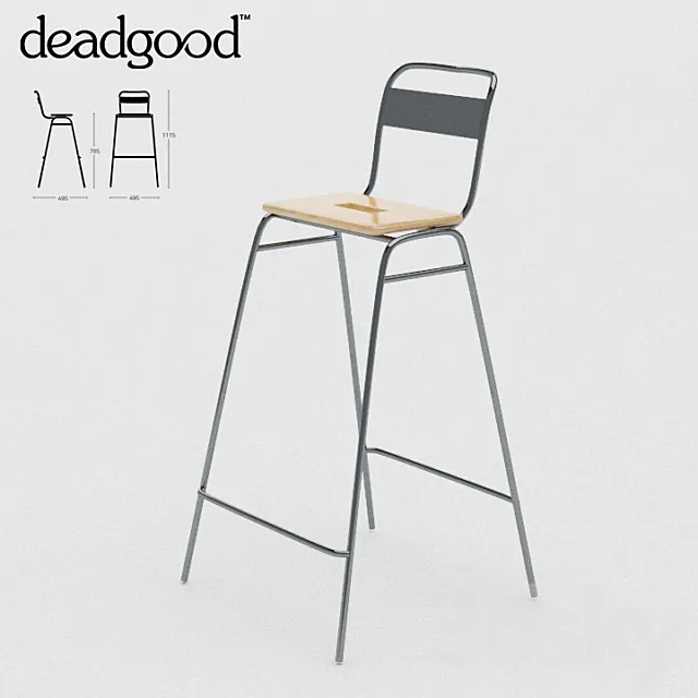 Deadgood _ Working Girl Cross Stool 3D Model