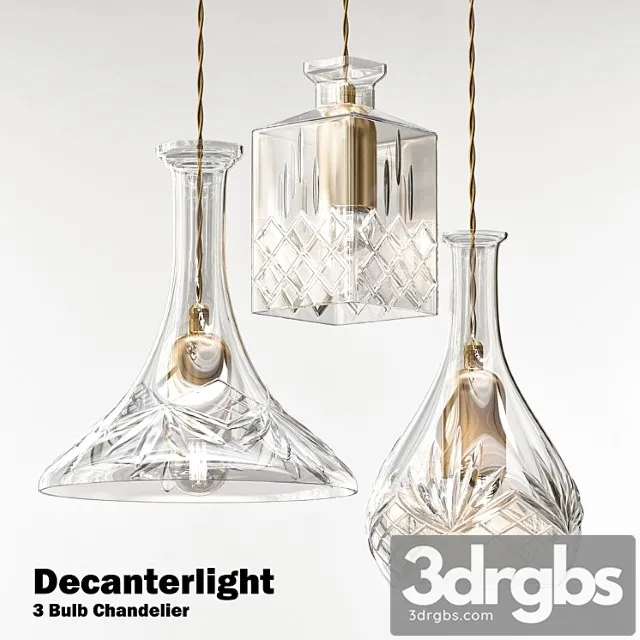 Decanterlight 3 Bulb Chandelier 3D Model Download