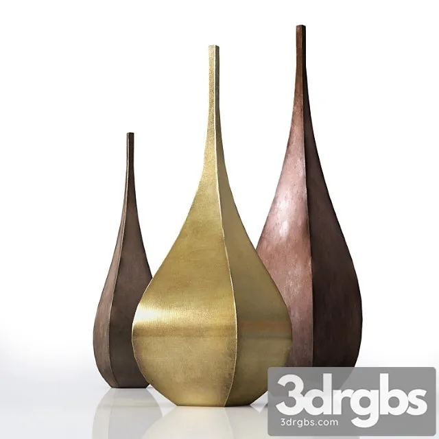 Decastelli Shimla Jaipur Vases Set 3D Model Free