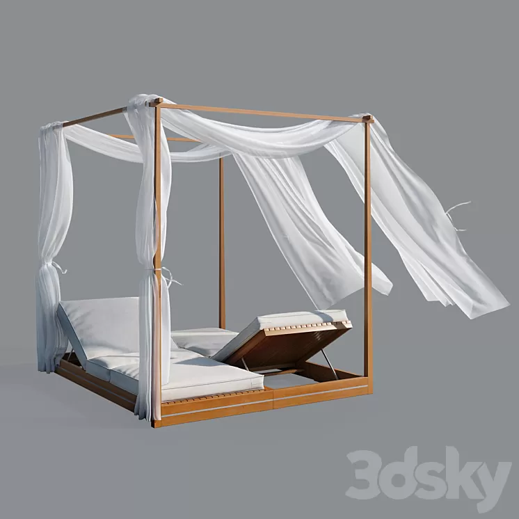 Deck chair Essenza Ethimo 3D Model