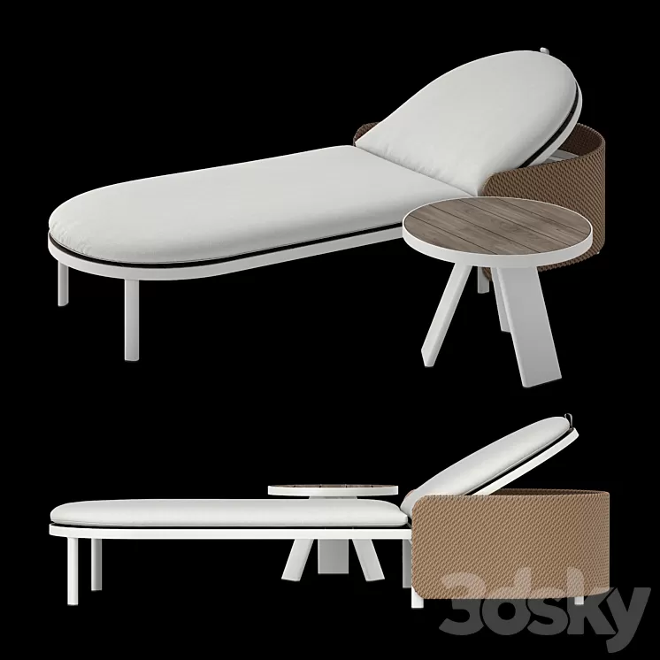 Deck chair Ethimo Esedra 3D Model