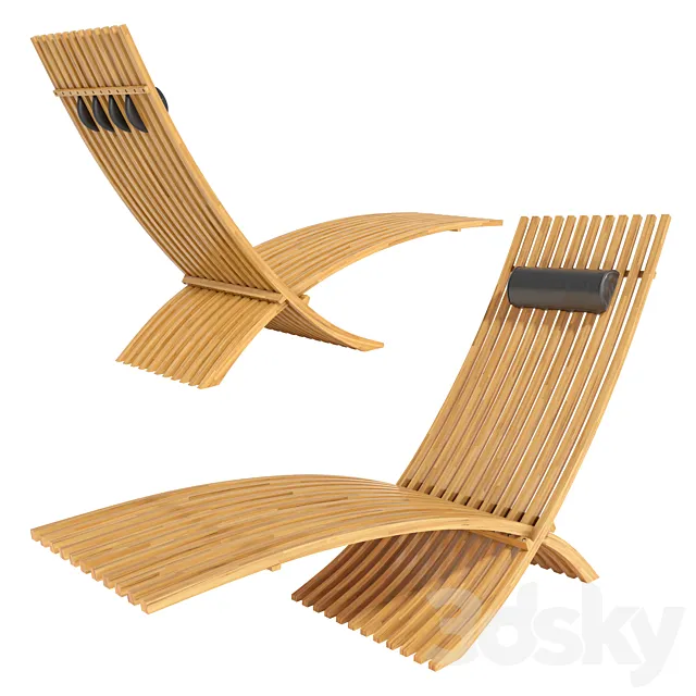 Deck chair Skargaarden Nozib 3D Model