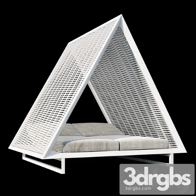 Deck chair vondom vineyard daybed 3D Model Free