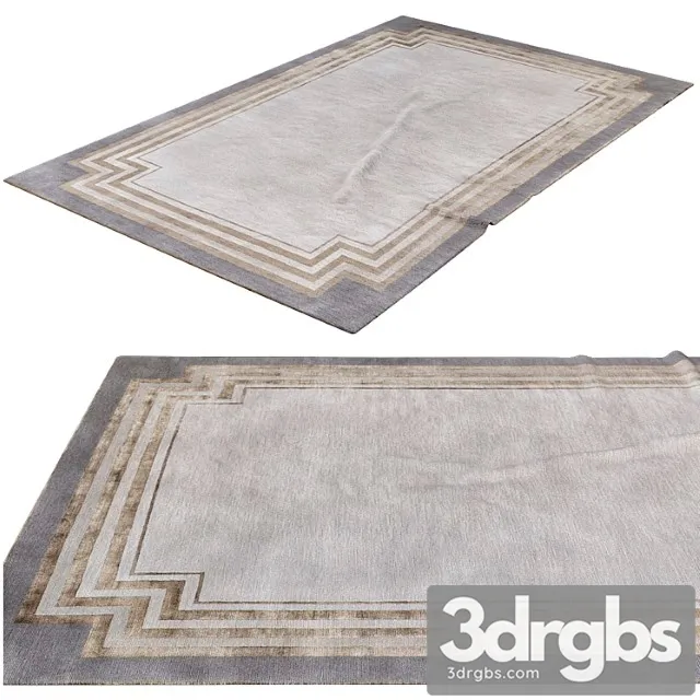 Deco border rug by tim gosling - the rug company 3D Model Free