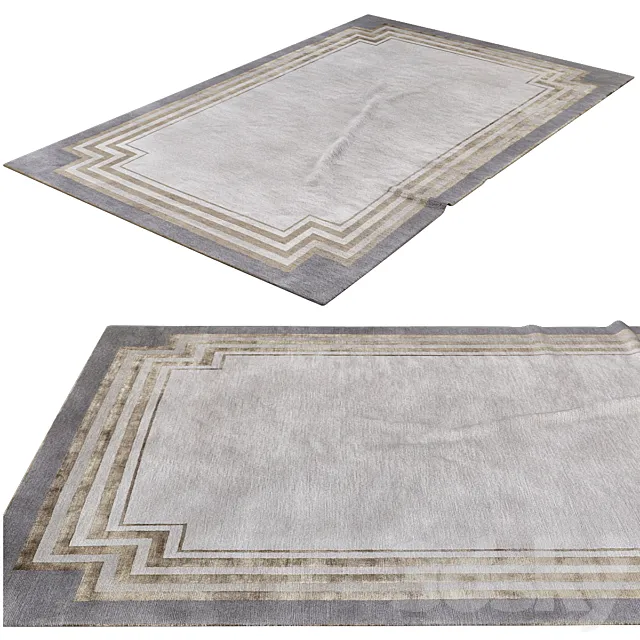 Deco Border Rug by Tim Gosling - THE RUG COMPANY 3DModel
