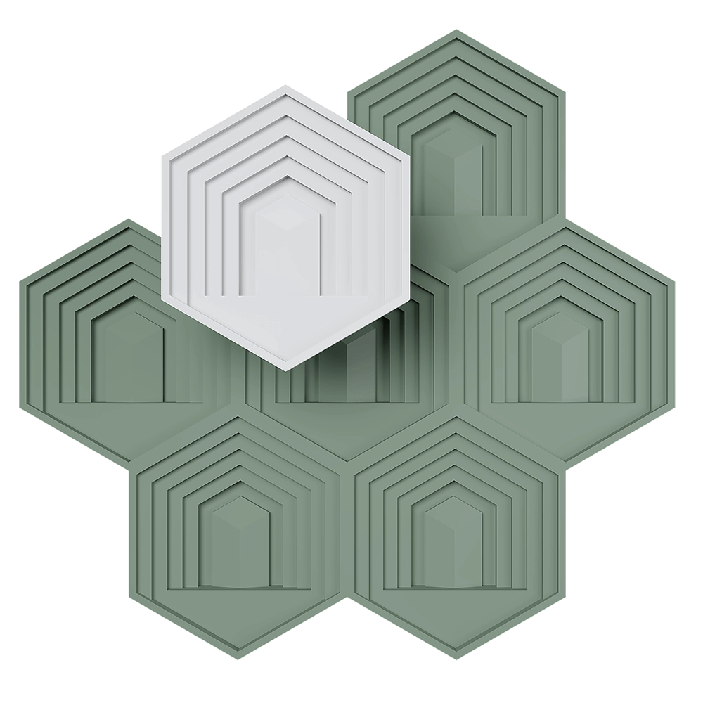 Deco Line - Deco Line Hexagon Temple 3D Model