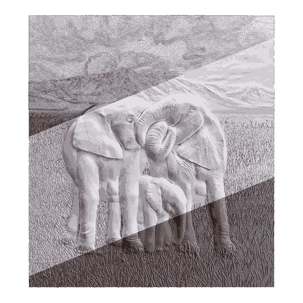 Deco Line - Elephants 3D Model