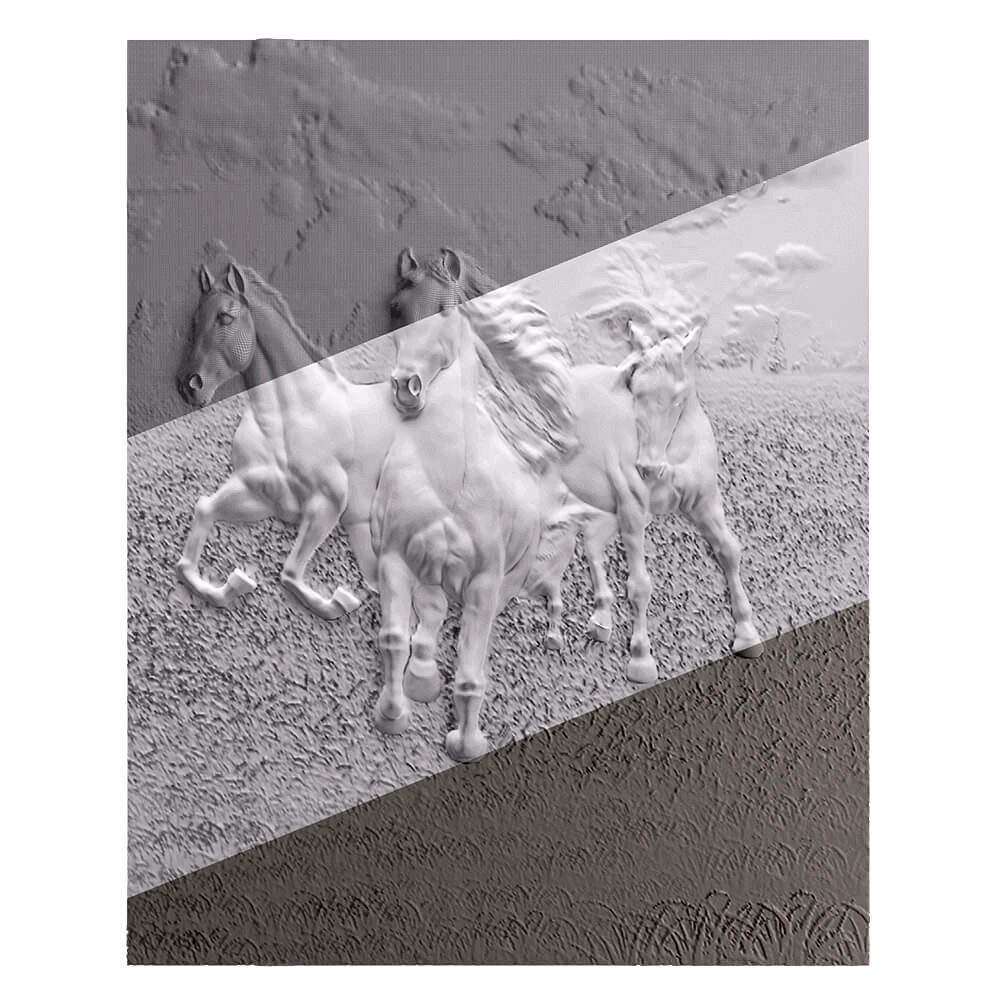 Deco Line - Horses 3D Model