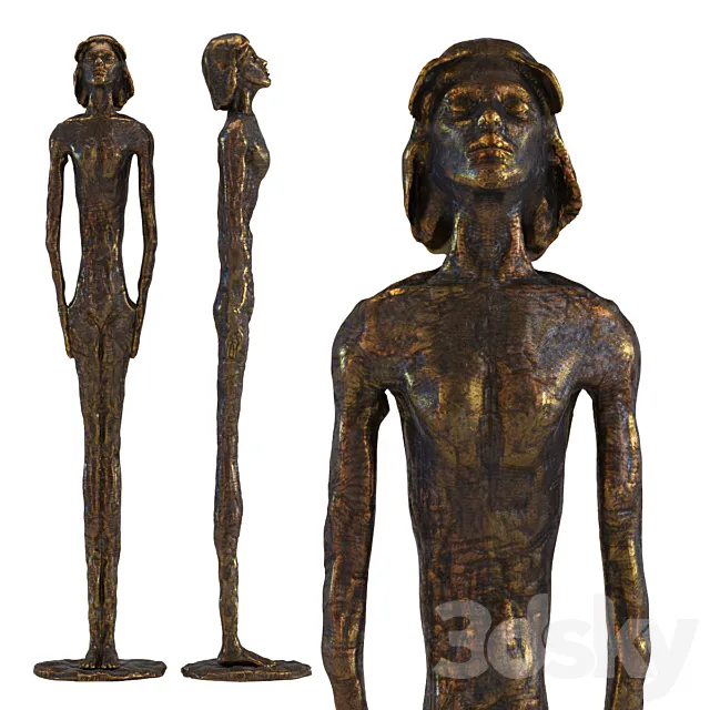 Deco Object Art Lady 3D Model