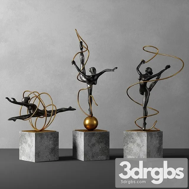 Deco sculpture 3D Model Free