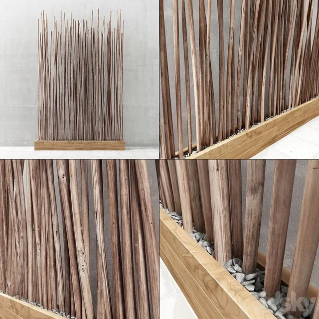 Decor branch pebble 3D Model