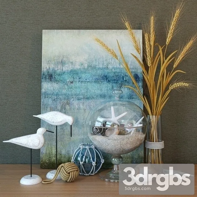 Decor Coastal Set 3D Model Free