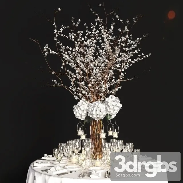 Decor Festive Table 3D Model Free