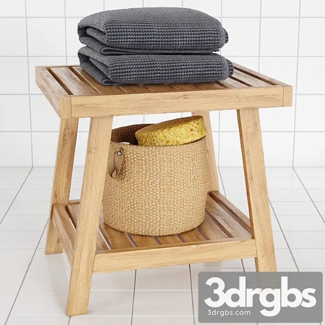 Decor For Bathroom 001 3 3D Model Free