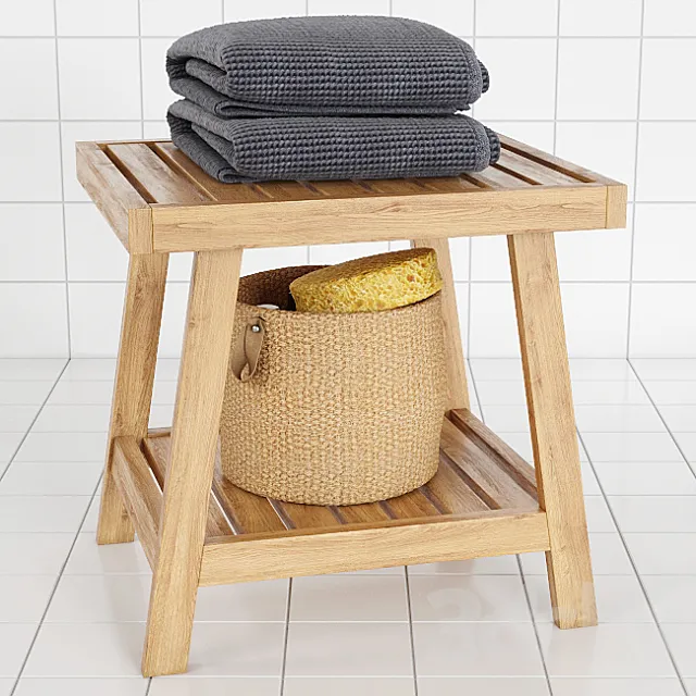 Decor for bathroom 001 3D Model