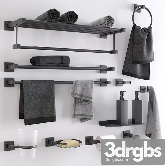 Decor For Bathroom 001 3D Model Free