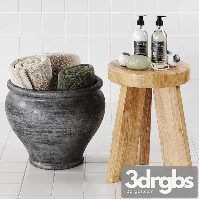 Decor for Bathroom 002 3D Model Free