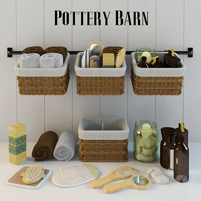 Decor for bathroom Pottery barn 3D Model