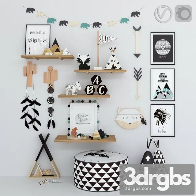 Decor for Children 3D Model Free