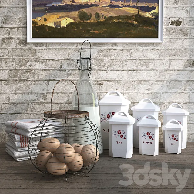 Decor for kitchens 3D Model