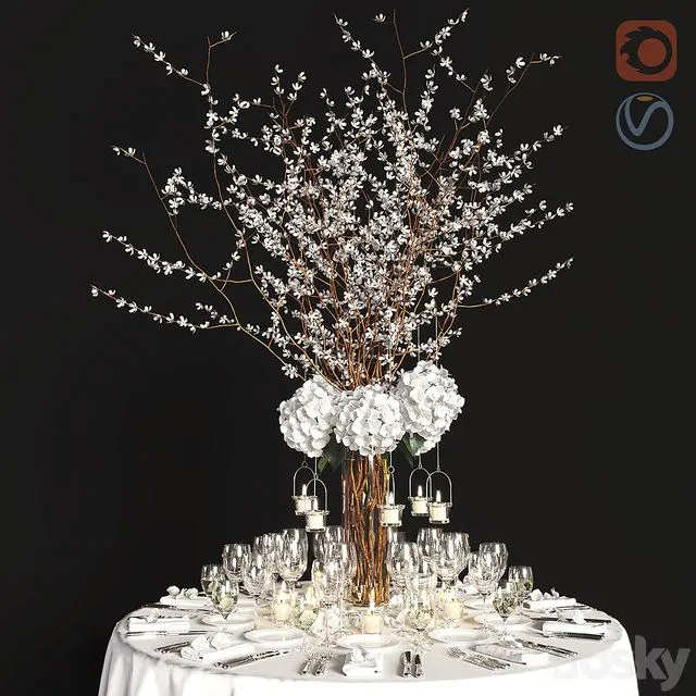 Decor for the festive table 3D Model