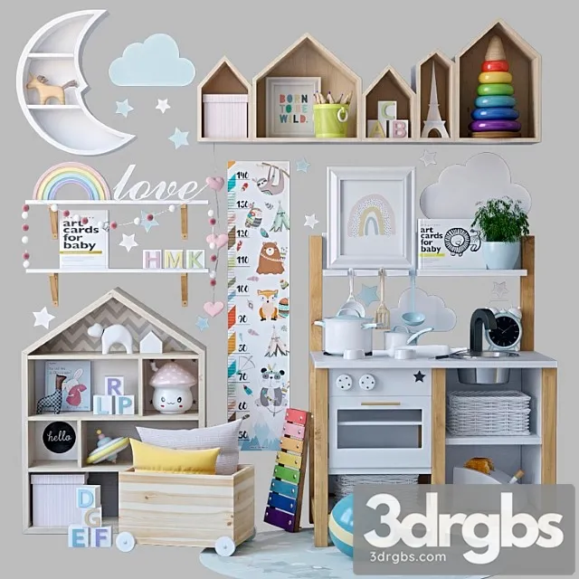 Decor For The Nursery 2 3D Model Free