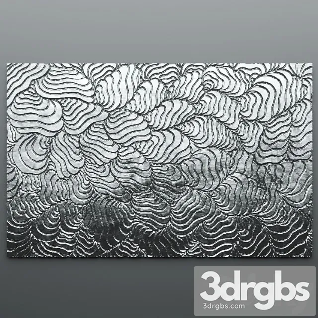 Decor for the wall Panel zd Decor for the wall Painting Metallic Luxury 3D Model Free
