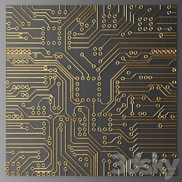 Decor for wall. Panel. 3D 3D Model