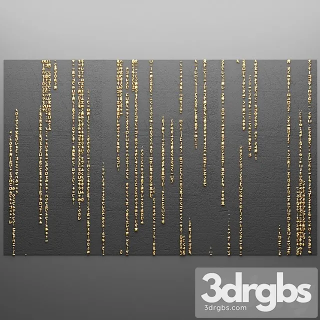 Decor for wall. panel. 3d_1 3D Model Free