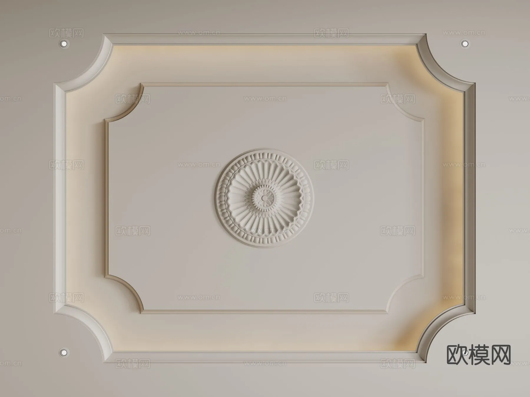 DECOR HELPER - DETAIL - CEILING - 3D Model For Interior Design - 11554