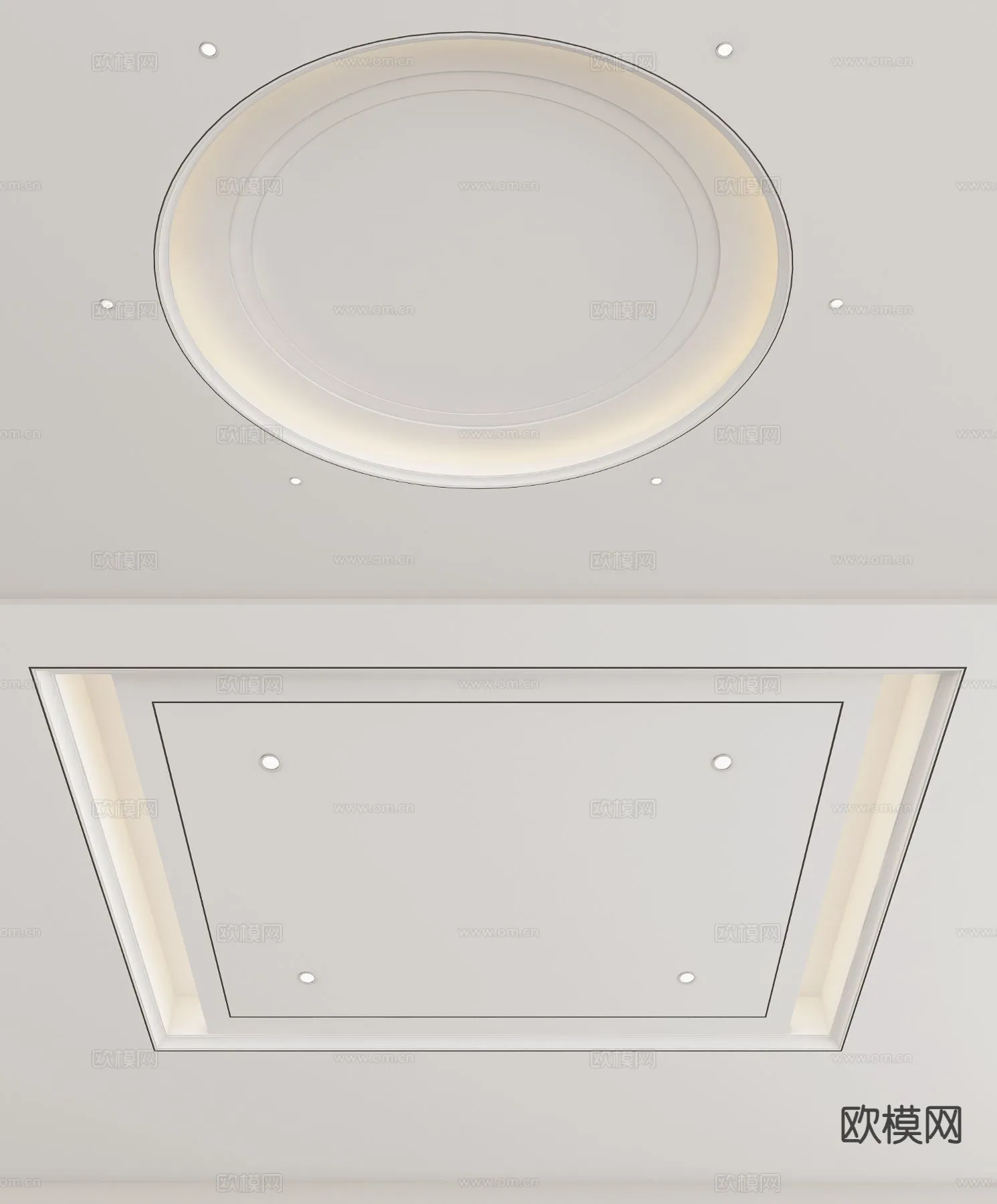 DECOR HELPER - DETAIL - CEILING - 3D Model For Interior Design - 11555