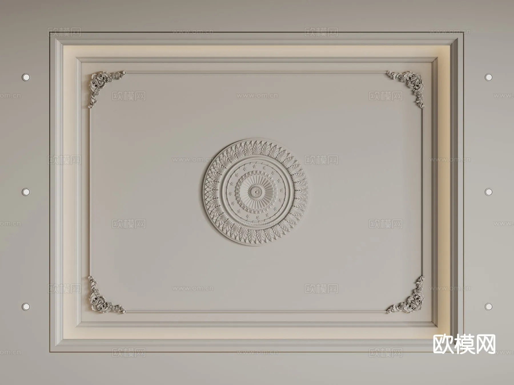 DECOR HELPER - DETAIL - CEILING - 3D Model For Interior Design - 11558