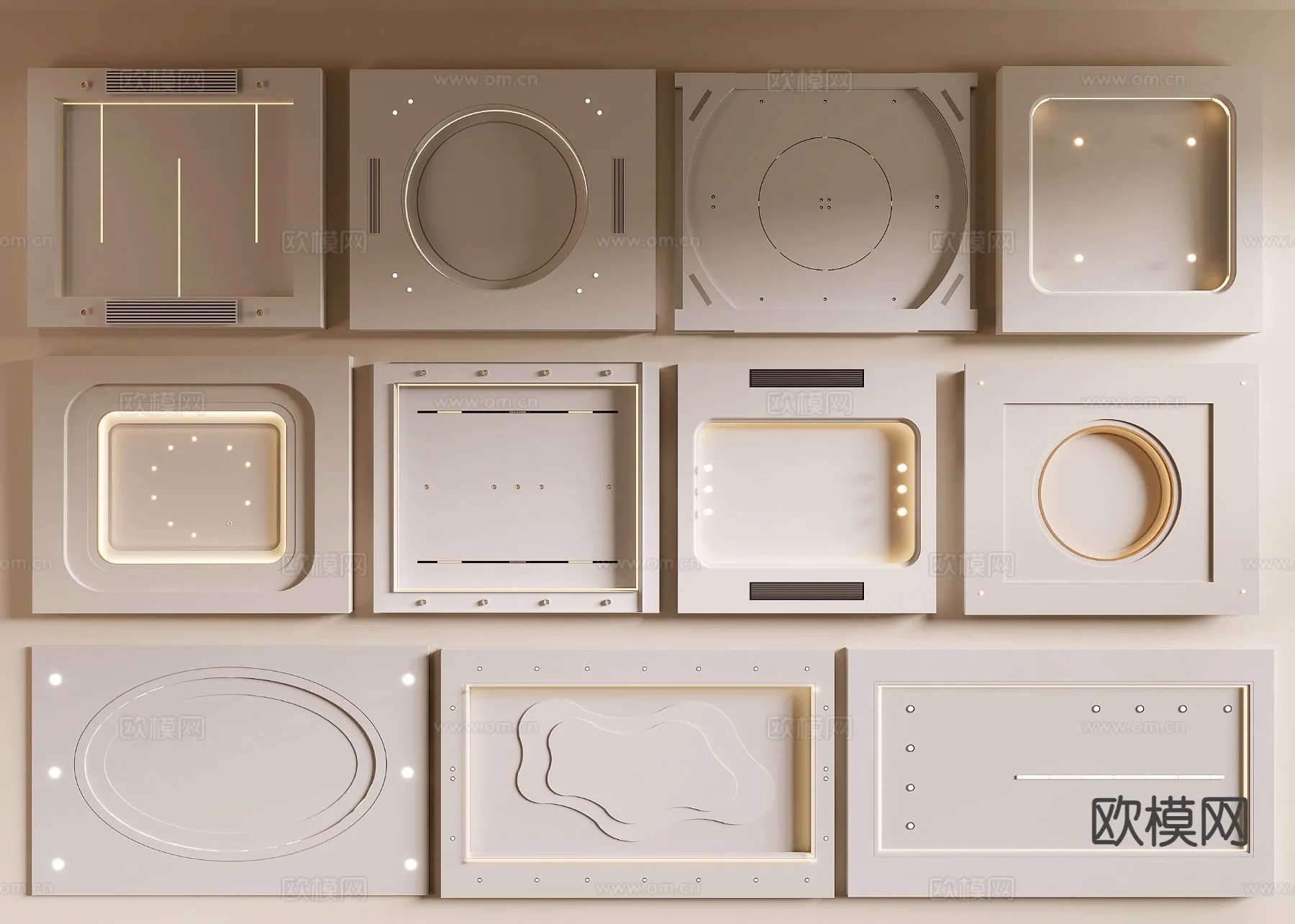 DECOR HELPER - DETAIL - CEILING - 3D Model For Interior Design - 11575