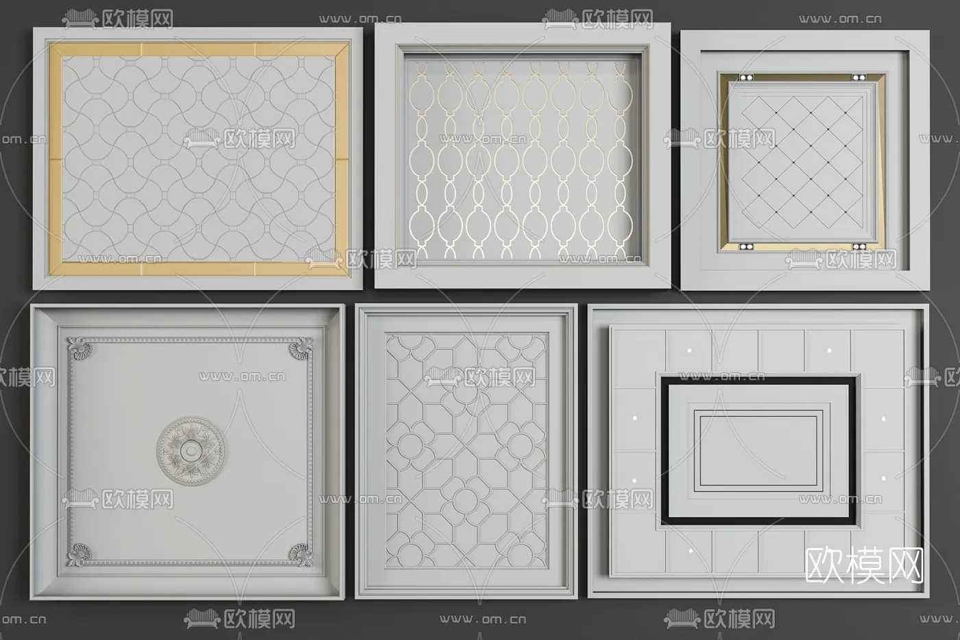 DECOR HELPER - DETAIL - CEILING - VRAY / CORONA - 3D MODEL - 3135