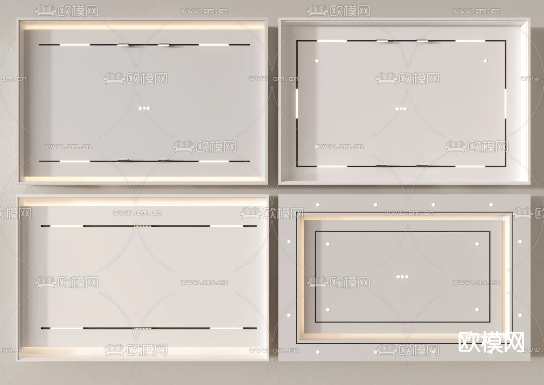 DECOR HELPER - DETAIL - CEILING - VRAY / CORONA - 3D MODEL - 3166