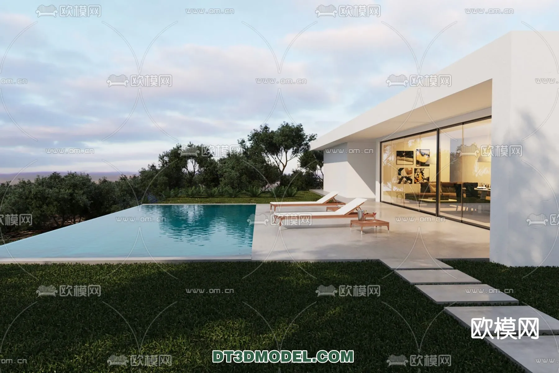DECOR HELPER - EXTERIOR - POOL - CORONA - 3D MODEL - 1021