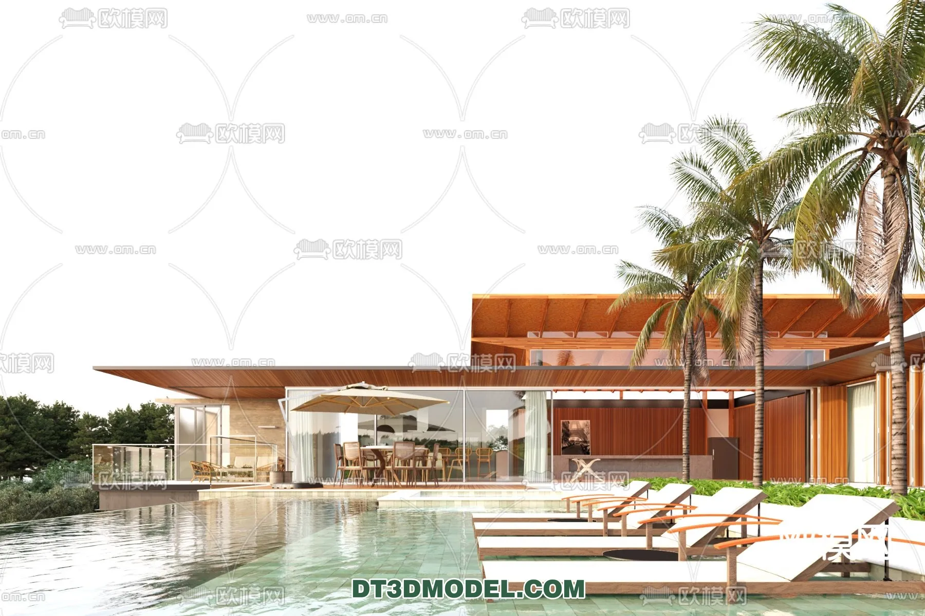 DECOR HELPER - EXTERIOR - POOL - CORONA - 3D MODEL - 1024