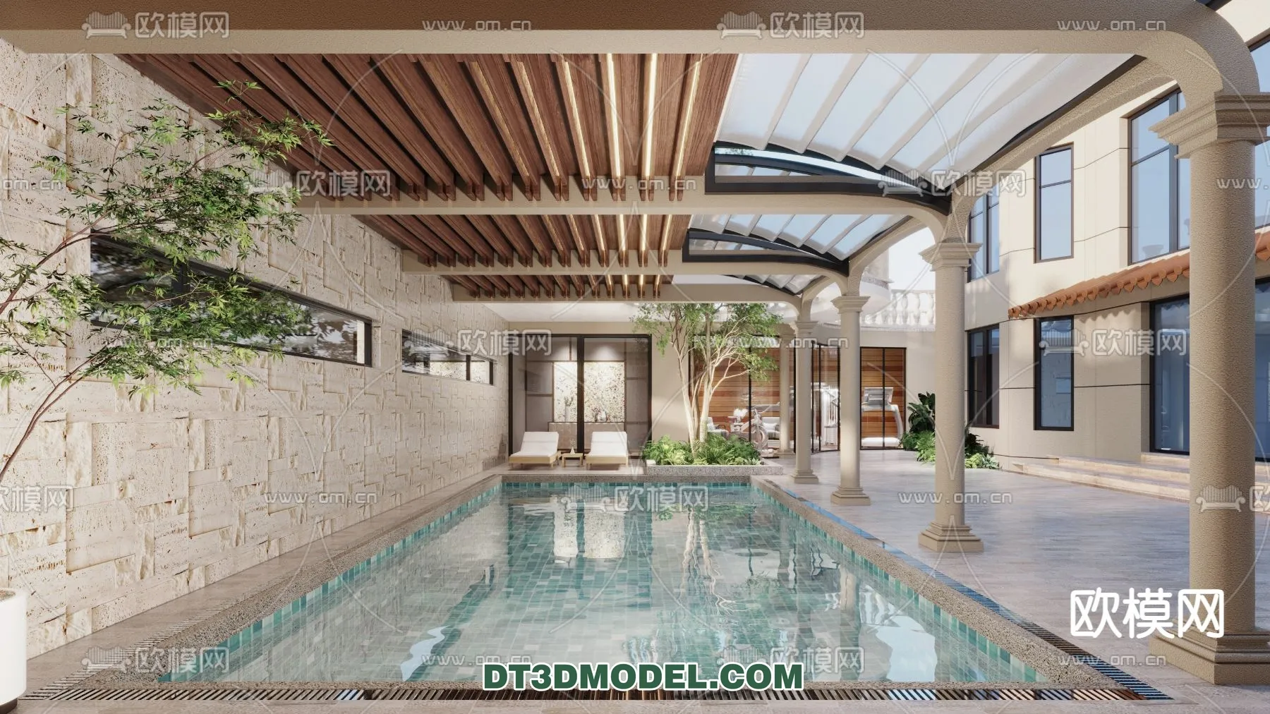 DECOR HELPER - EXTERIOR - POOL - CORONA - 3D MODEL - 1027