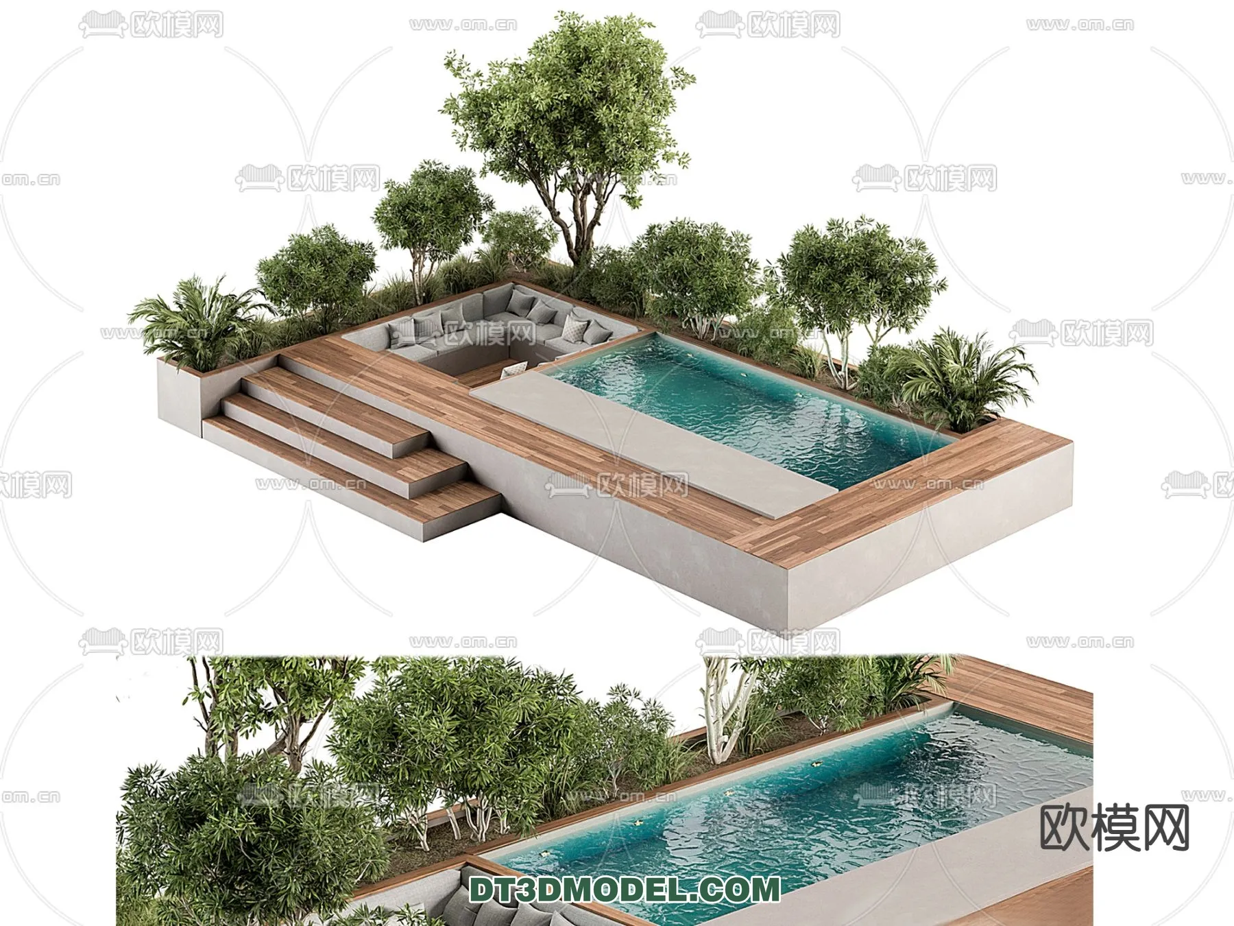 DECOR HELPER - EXTERIOR - POOL - CORONA - 3D MODEL - 1033