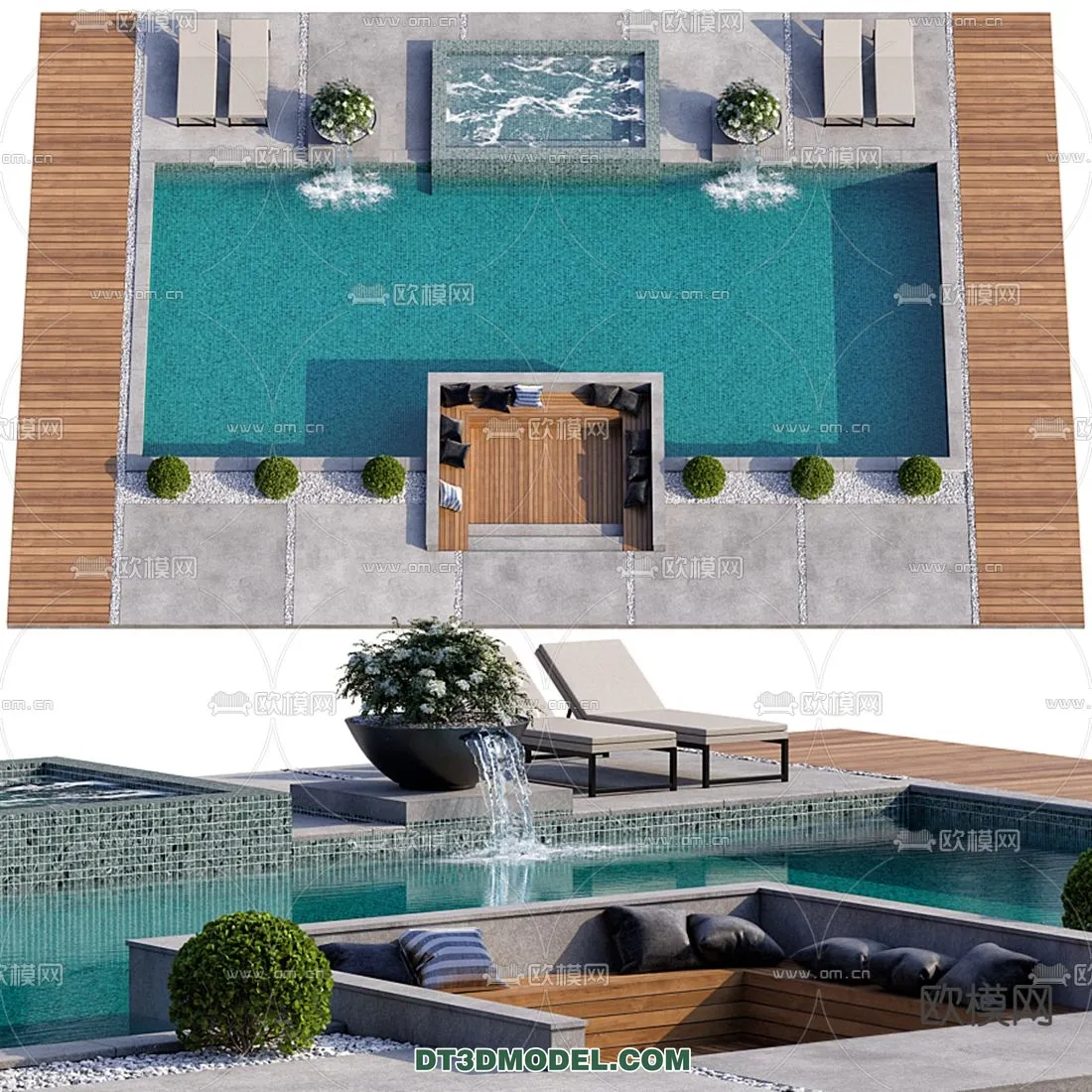 DECOR HELPER - EXTERIOR - POOL - CORONA - 3D MODEL - 1034